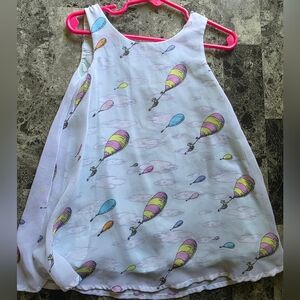 Dr. Seuss White and Pink Casual Dress with Whimsical Flair